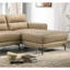 Ensemble de canapé modulaire en cuir taupe 2 pièces