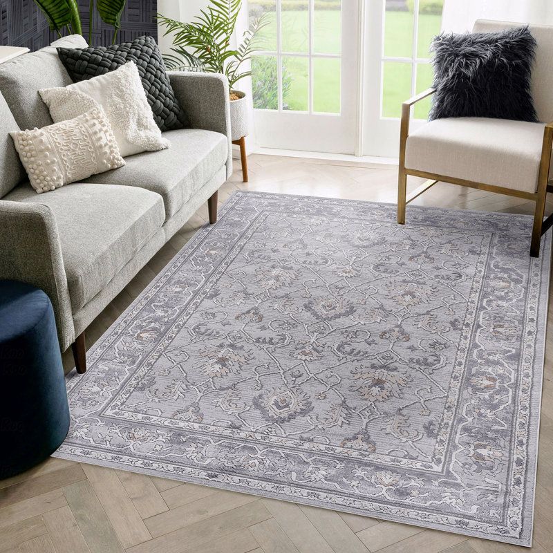 Tapis de style oriental 5 pi x 7 pi, Rectangle 5 pi 3 po x 7 pi 6 po