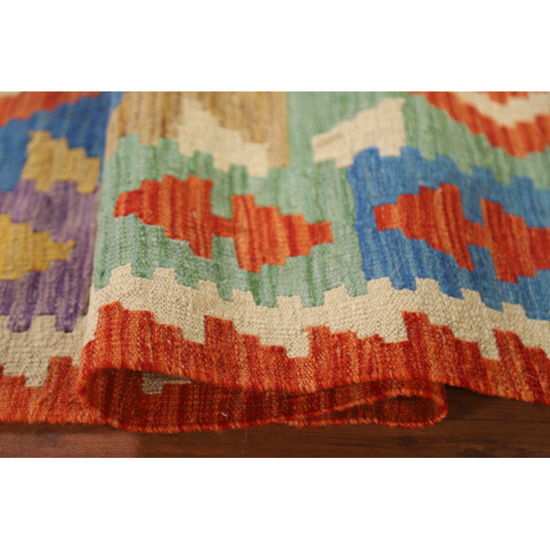 Tapis de marche réversible en laine Kilim 3 x 10