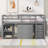 Low Study Full Loft Bed With Cabinet-2099170797