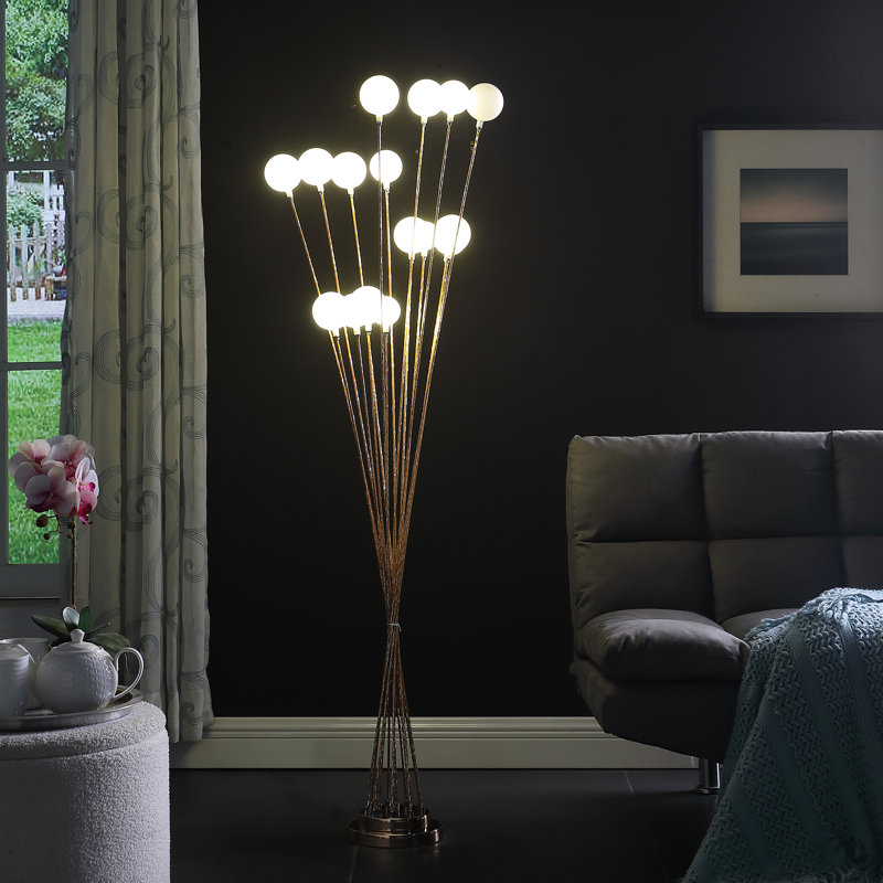 Akilesh 61.5'' Tree Floor Lamp, Gold
