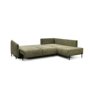 Marcella Green Left Side Sectional With Bed