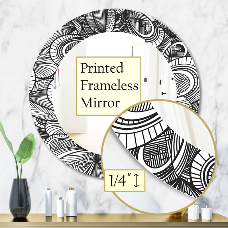Miroir mural géométrique, H 31,5 po x l po