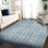 Tapis floral bleu sarcelle