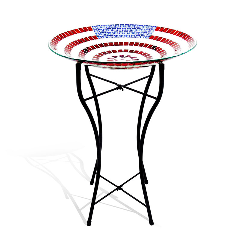 Bain d’oiseaux mosaïque American Flag Ballwin