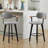 Swivel Upholstered 25.59"" Bar Stool with solid Wood Frame-1981216504