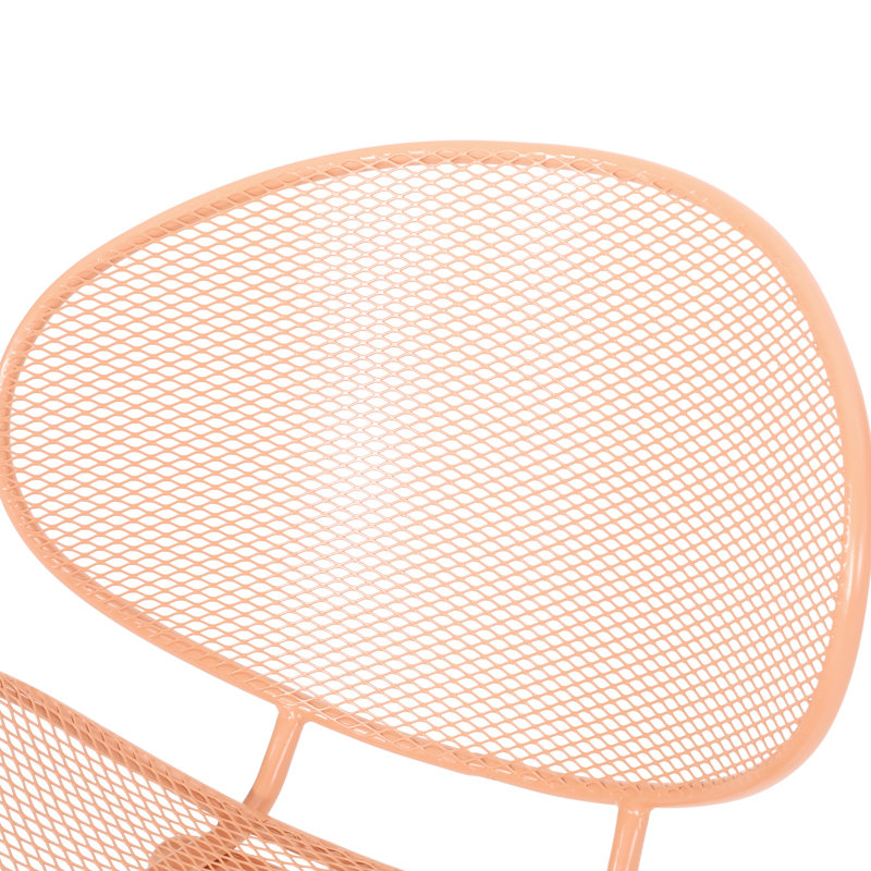 Sièges d'extérieur modernes 2, 24,76 po x H 34,32 po, orange, chaises stables, maille 24,91 po