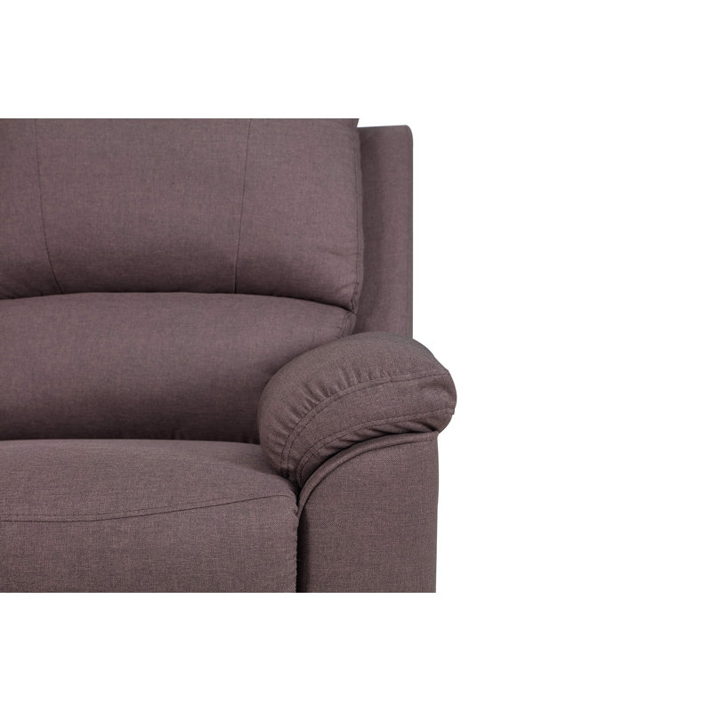 Canapé modulaire inclinable en microfibre / microsuède de 87 po Annaira, Manuel
