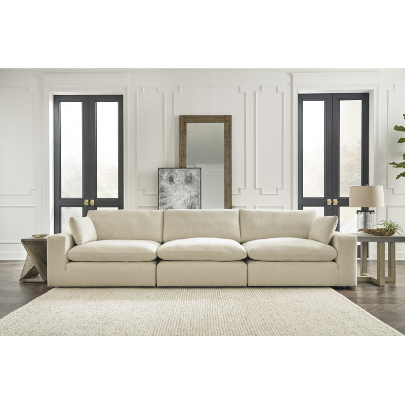 Elyza Linen 3pc Sectional Sofa