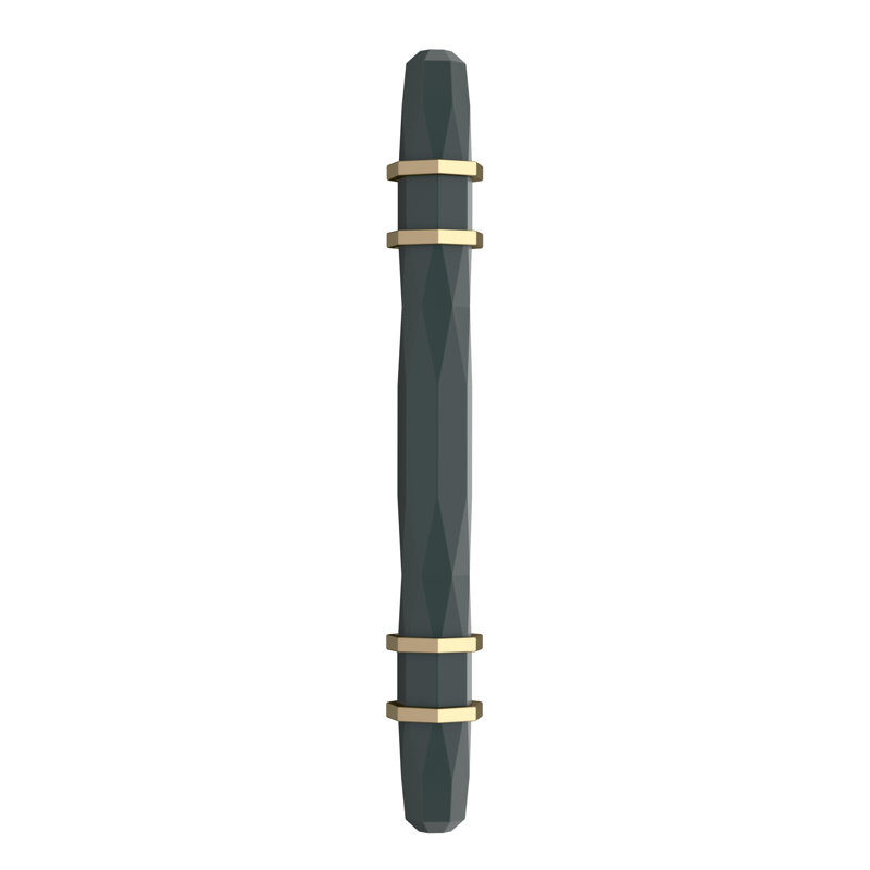 London 3-3/4 inch (96mm) Center-to-Center Black Bronze/Golden Champagne Cabinet Pull, 3-3/4", Black Bronze/Golden Champagne