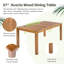 Table de salle à manger de patio en bois d'acacia durable, conception spacieuse pour une utilisation intérieure et extérieure