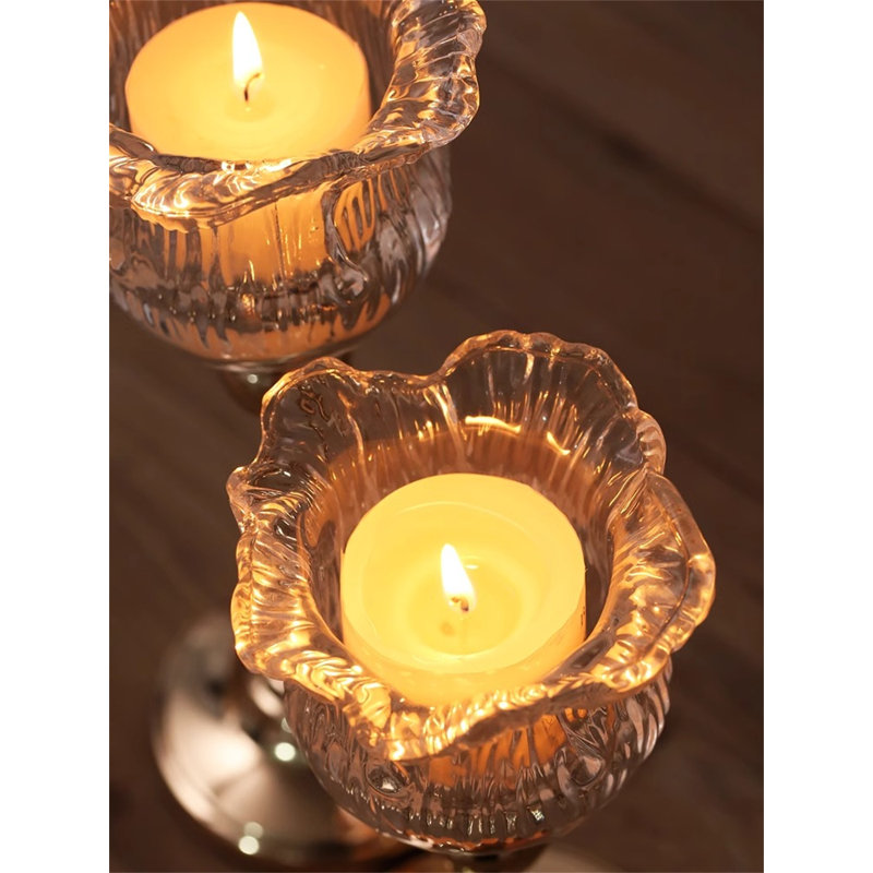 Bougeoir de table en verre 10,43 po H
