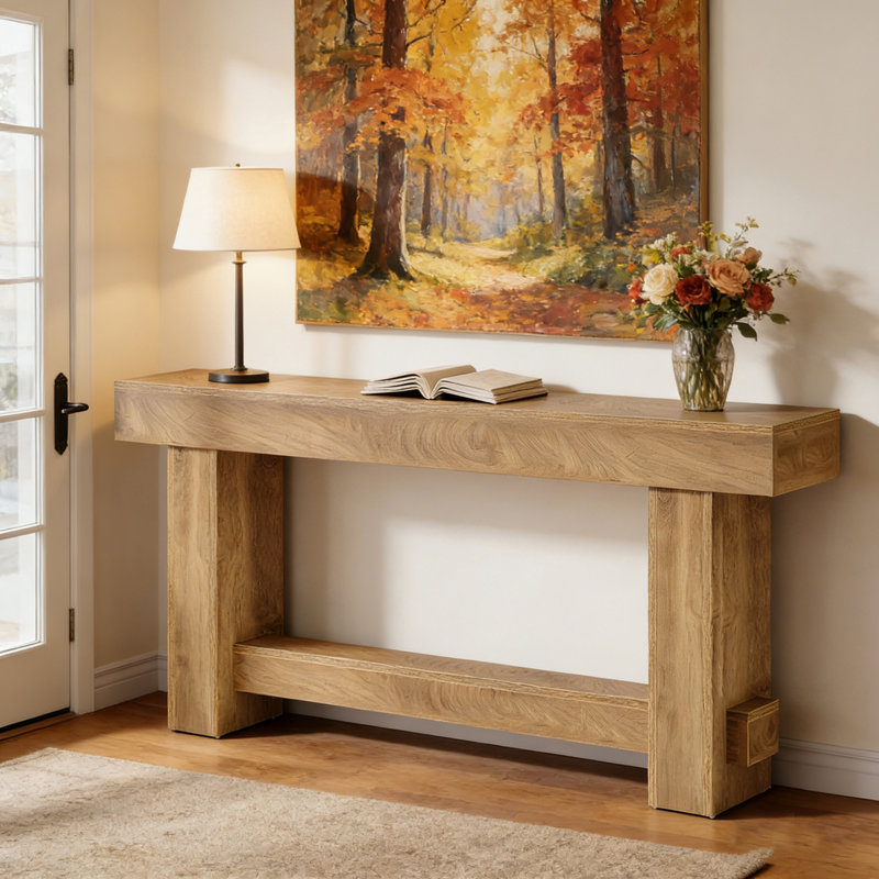 71" Console Table, Farmhouse Sofa Table Hallway Table