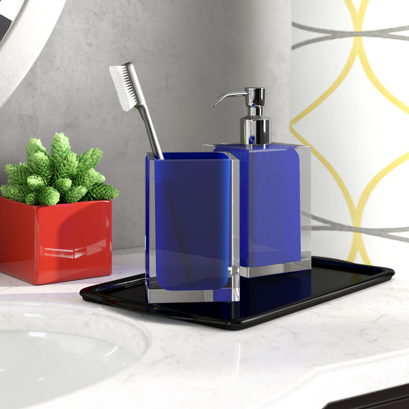 Currahee Bathroom Accessory Set, Blue