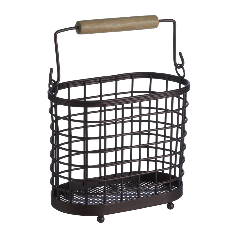 Metal Round Utensil Crock