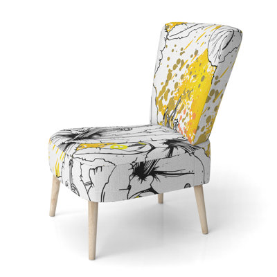 Chaise d'appoint rembourrée Black and White Artistic