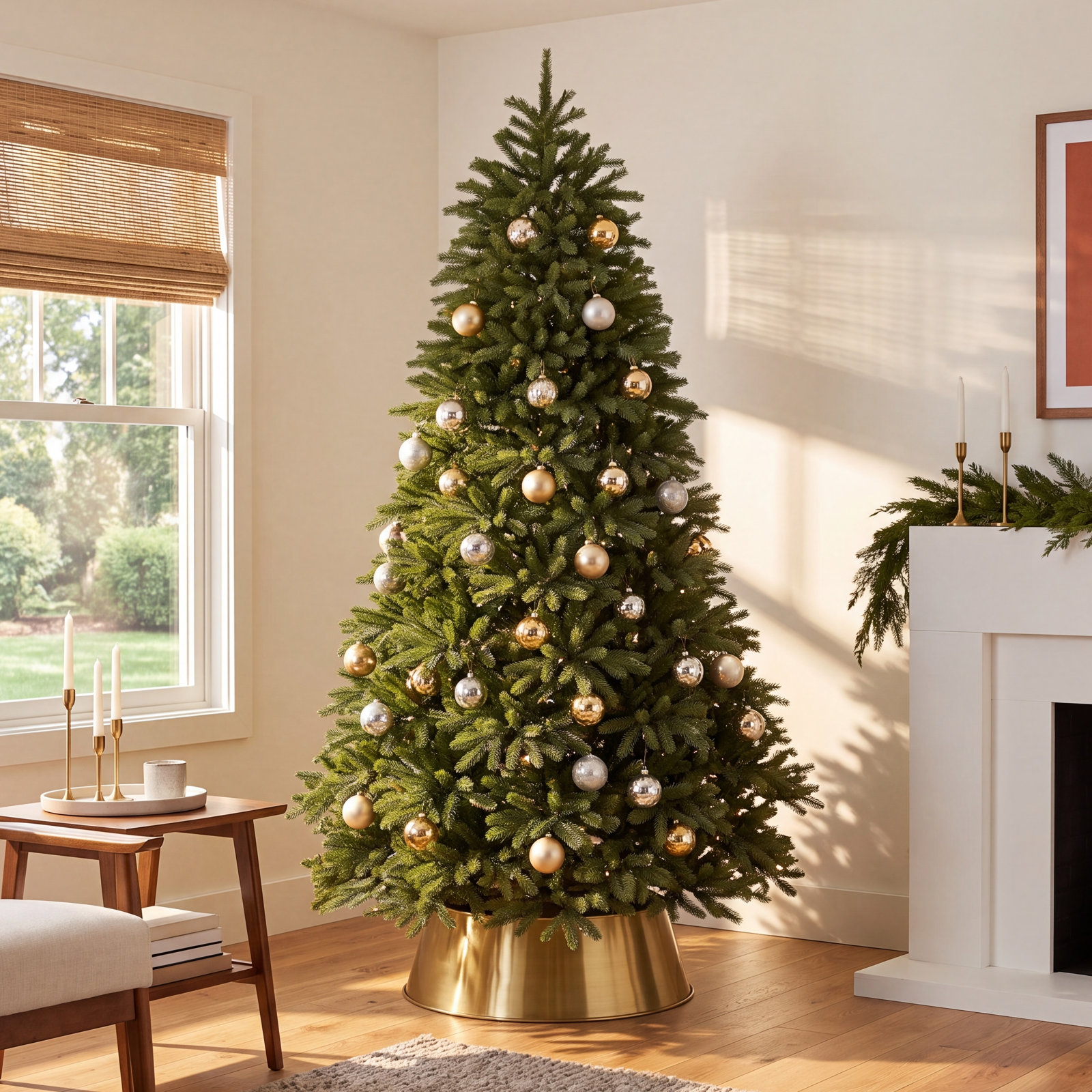 Flocked Pre-Lit Fir Christmas Tree, 7.5'