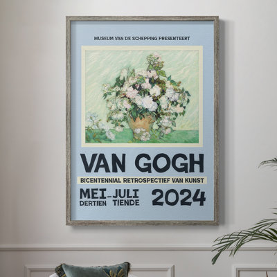 Van Gogh, exposition d'affiches IV, reproduction encadrée - bois massif