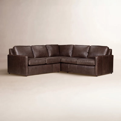 Savannah 2-Piece Genuine Leather Sectional