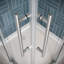 Porte de douche coulissante semi-sans cadre Gora 36 po x 76 po avec quincaillerie en verre poli trempé 5/16 po traité CrystalTech-120912250