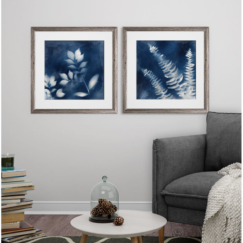 " Nature " 2 - Pieces, Brown Framed