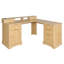 L-Shaped Desk with Charging Station And Monitor Stand-535439723