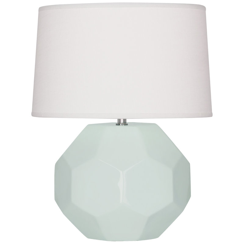 Franklin Table Lamp, 16.5" H x 12.5" W x 12.5" D, Celadon