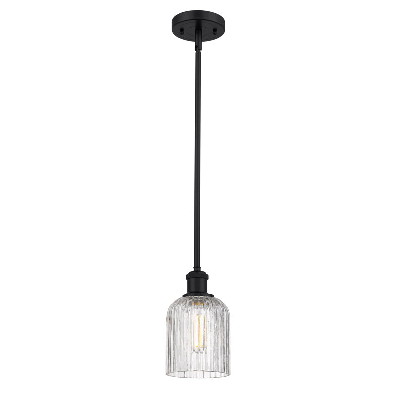 Luminaire suspendu 5 lumières Ballston Addeline, Noir mat, Clair