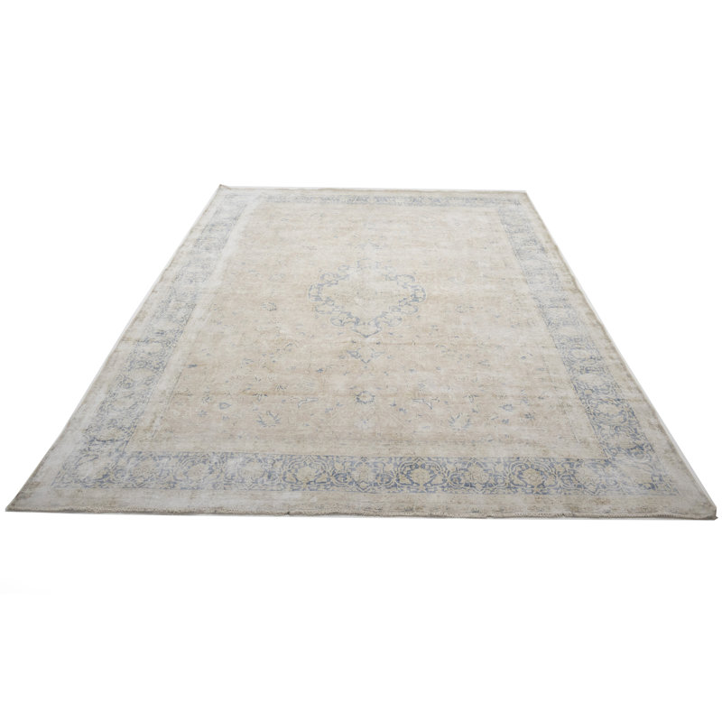 Tapis unique beige de 9 pi 7 po x 13 pi 2 po Juli