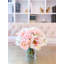 Real-Touch Pink Roses & White Hydrangeas Centerpiece