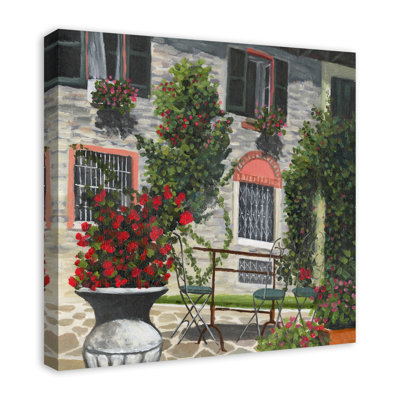 Outdoor Café - Wrapped Canvas Painting