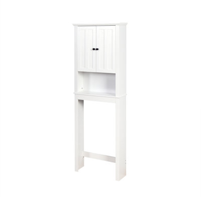Armoire de rangement pour salle de bain en bois au-dessus de la toilette avec tablette réglable