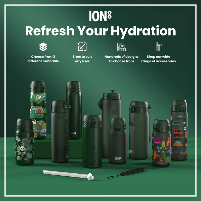 Ion8 Vacuum Insulated Stainless Steel Travel Mug, Dark Green