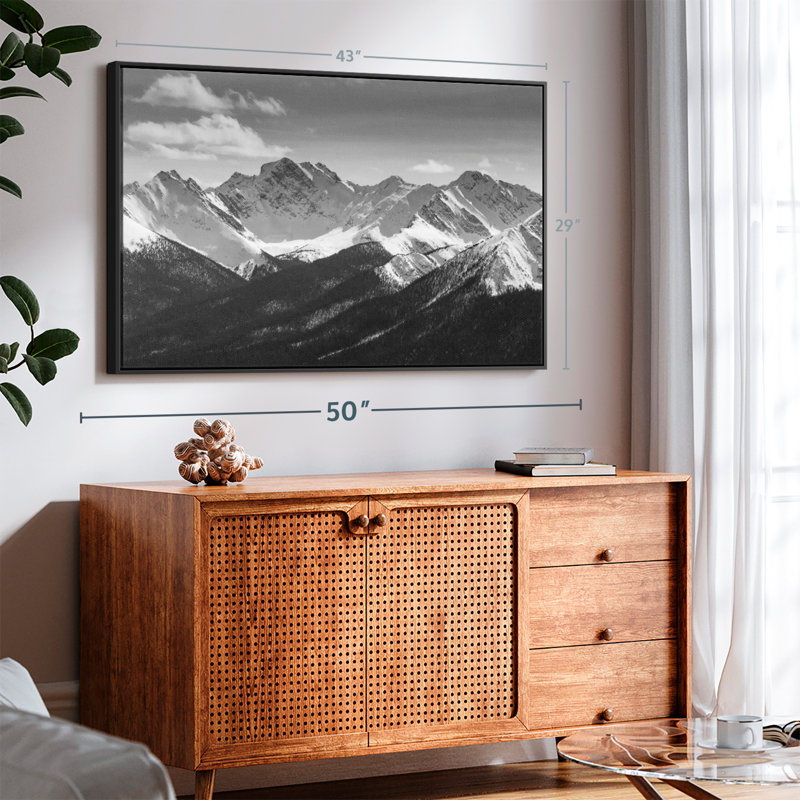 Nature "Montagnes Rocheuses Monochromes", H 43 po x l 29 po