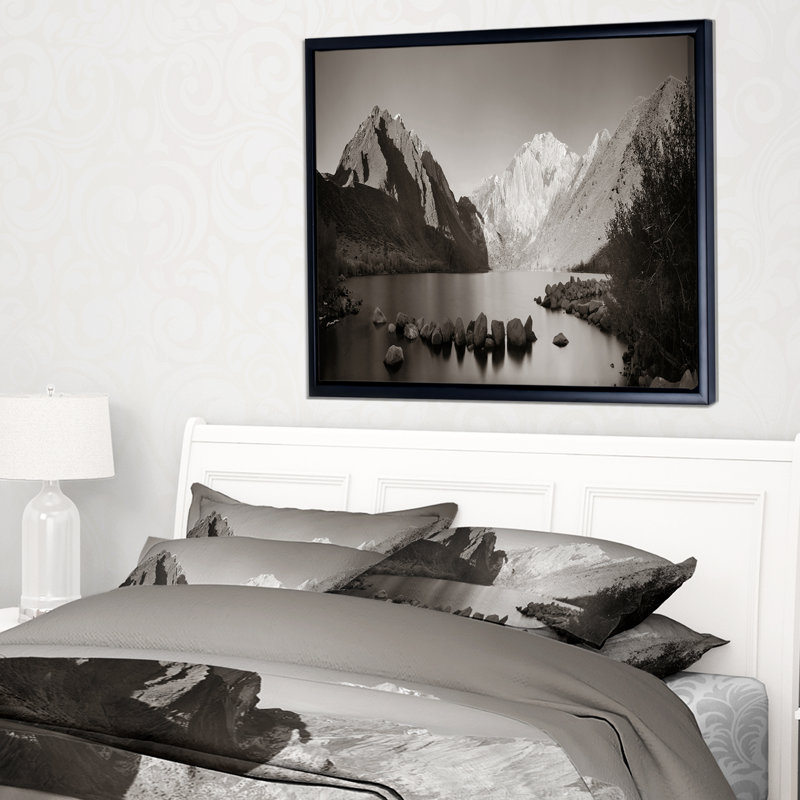" Snow Mountain Lake PanoramaPhotograph ", 12" H x 20" W x 1" D, Floater Framed Canvas