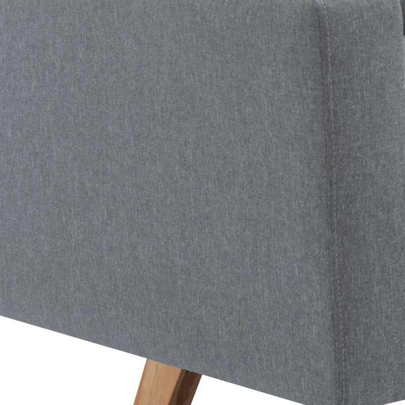 Canapé en lin gris 70 po avec 2 coussins Bahamas, Gris