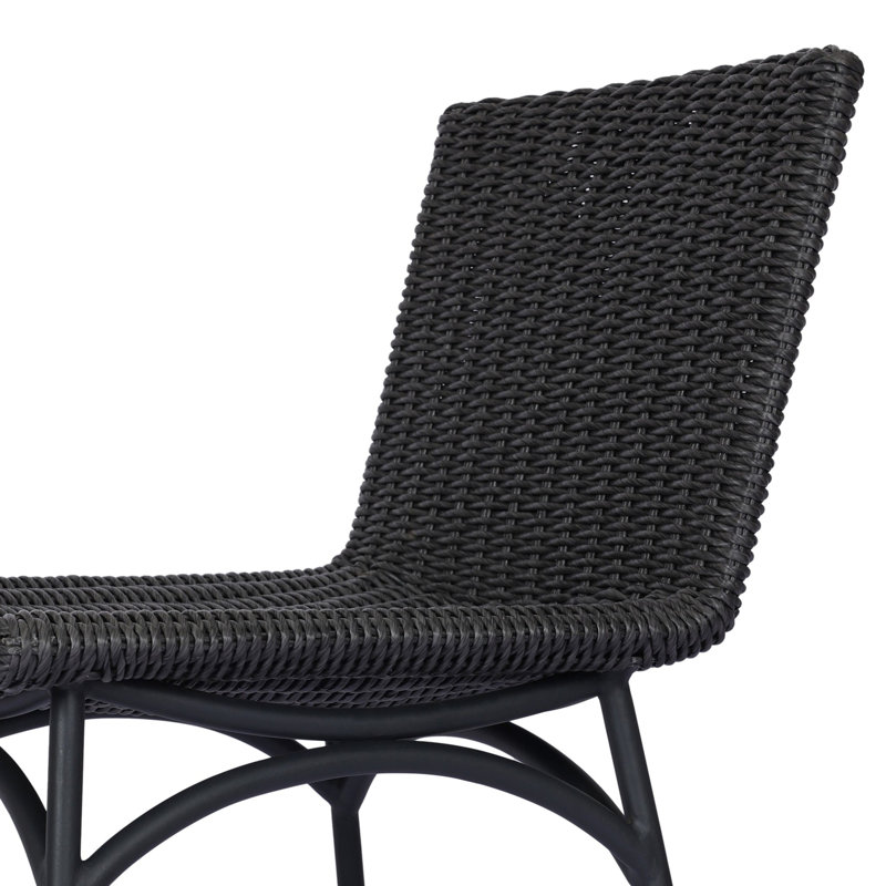 Outdoor Dining Side Chair, Black