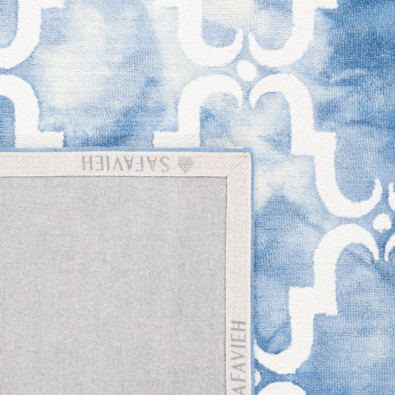 Tapis géométrique en laine touffeté à la main Barbagallo, Rectangle de 6 pi x 9 pi