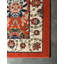 Tapis terre cuite à motif floral Britannia-28878820