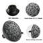 Pommeau de douche noir mat 4,72 po - Haute pression, 6 modes, protection anti-obstruction, débit d'eau de 1,8 gal/min en cas d'obstruction réglable, antirouille.