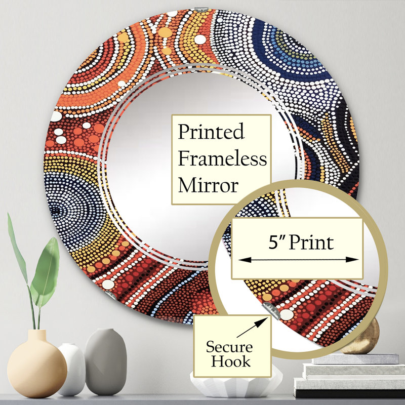 Miroir mural rond Ylann, 24 po x 24 po