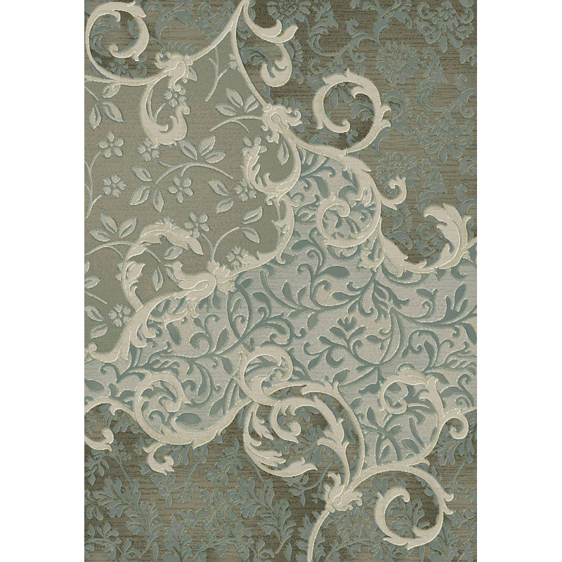 Tapis bleu / beige erroll