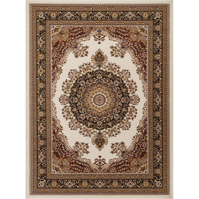Manchester GC_HER5006 Ivory 2 Ft. X 3 Ft. Area Rug, Rectangle 2' x 3'