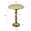 Silver Raw Finish Aluminium Side Table-1385398743