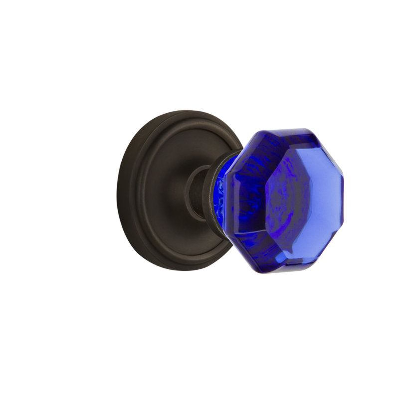 Rosette classique avec bouton de porte Waldorf, 2 3/8 po, Bronze frotté à l'huile, Cobalt