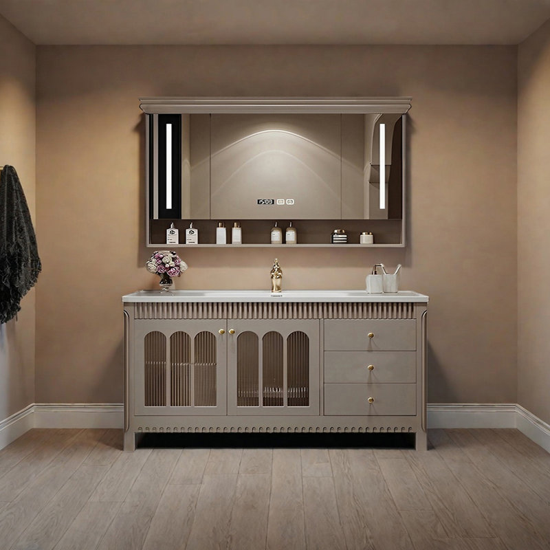Armoire de salle de bain moderne de style américain, 59"