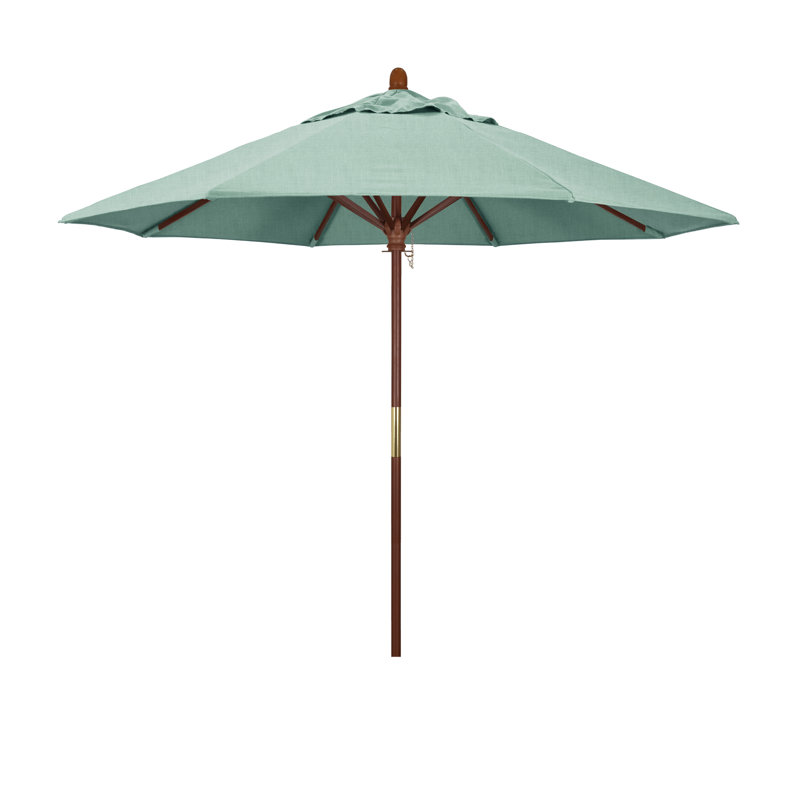 Parasol de marché octogonal 9 'x 9' Manford Austerio, Tissage uni Sunbrella® palette brume