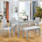 Farmhouse 6 Piece Dining Set Kitchen Table Set With Bench,,dining room set,dinning table set-1449569313