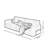 High-back Retro Chenille Black Couch