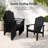 Dareona Set Of 4 Hdpe Stackable Adirondack Chairs With Cup Holders, All-Weather Outdoor Patio Chairs-432928113-423456775